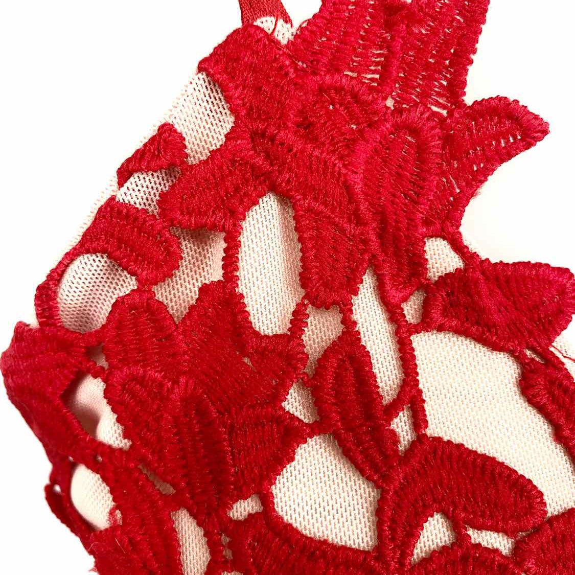 Beulah Women's Red Sleeveless Lace Size L Dress