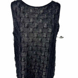 Eileen Fisher Women's Black Size S/P Knit Checkered Sleeveless
