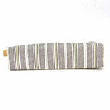 Coach Legacy Ticking Stripe Coated Canvas Black White Zip Clutch
