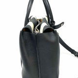 MCM Neo Milla Canvas Black Taupe Tote Stripe Satchel