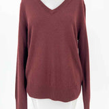 Quince Women's Ox Blood Size M V-Neck Cashmere Sweater