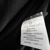 ANATOMIE Women's Black Size XS Boatneck Long Sleeve