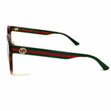 Gucci Brown Green Round Tortoise Sunglasses