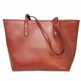 Coach City Zip Red Metallic Leather Made in Philippines Tote