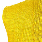 Eileen Fisher Women's Yellow Size L Open Front Linen Knit Vest