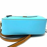 Dooney & Bourke Camera Zip Leather Aqua Rectangle Crossbody