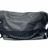 Bottega Veneta Black Foldover perforated Messenger Bag