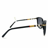 Burberry Polarized Black Square Stripe B 4216 Sunglasses