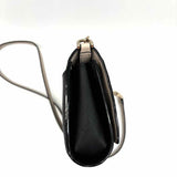 Kate Spade Cameron St Shreya Beige Black Saffiano Leather Wallet on Chain