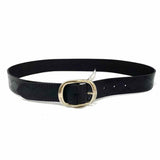 FRYE Black Geometric Leather Belt