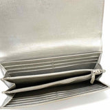 Chanel 2016/17 Airline Silver Flap CC Leather Wallet