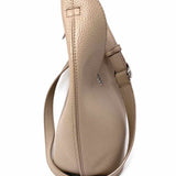 Tory Burch Perry Small Taupe Hobo Pebbled Leather Crossbody