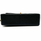 Chanel 2002/03 Classic Jumbo Black Flap Turnlock Caviar Leather Shoulder Bag