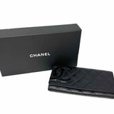 Chanel 2014 Cambon Ligne Long Flap Black Envelope Leather Made in Spain Wallet