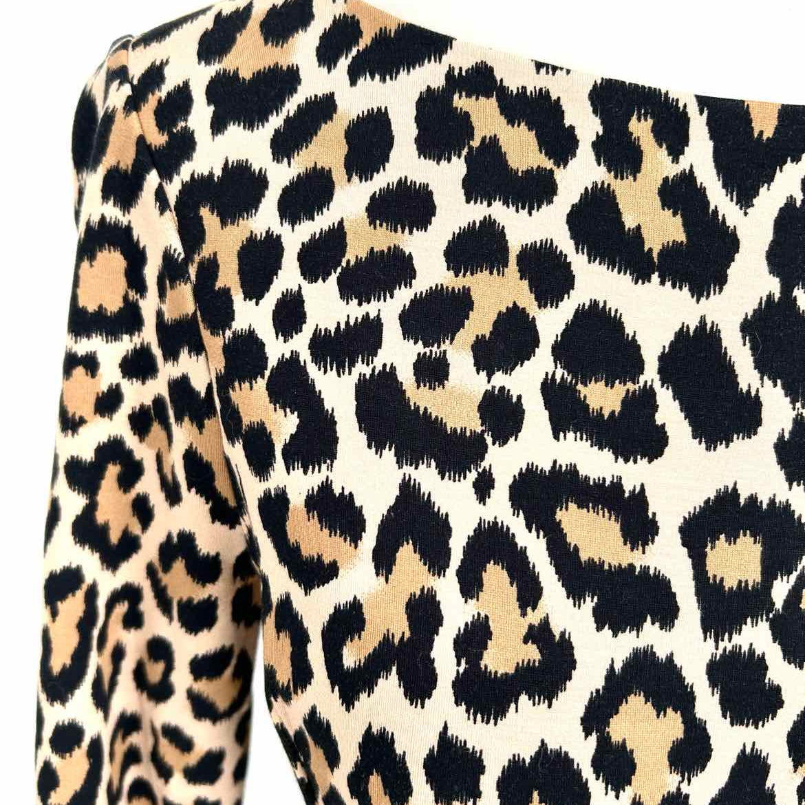 Kate Spade Women's Black / Beige A-Line Leopard Size 2 Dress