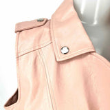 Elodie Women's Pink Size L Vegan Leather Moto Vest