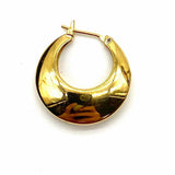 Statement Gold Tone Hoop Earrings