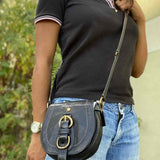 Coach Black Saddle Bag Leather Crossbody