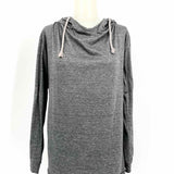 HELMUT LANG Women's Gray Size S Hooded Mock Neck Sweater