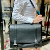 MONT BLANC Leather Black Messenger Bag