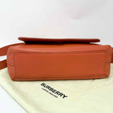 Burberry Medium Burleigh Orange Messenger Leather Made in Italy Crossbody