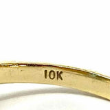 Estate size 6.75 10K Gold Blue Oval Twisted Topaz Ring