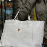 Cole Haan Zoe Work Pink Top Handle Leather Tote