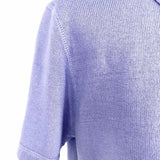 Saks 5th Ave Women's Purple Size L Polo Silk Cashmere Blend Short Sleeve Top