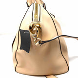 Henri Bendel Nude Zip Leather Satchel