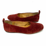 Born Women's Red Size 8 Round Toe Suede Flats