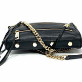 REBECCA MINKOFF Mini 5 Zip Black Zip Leather Crossbody