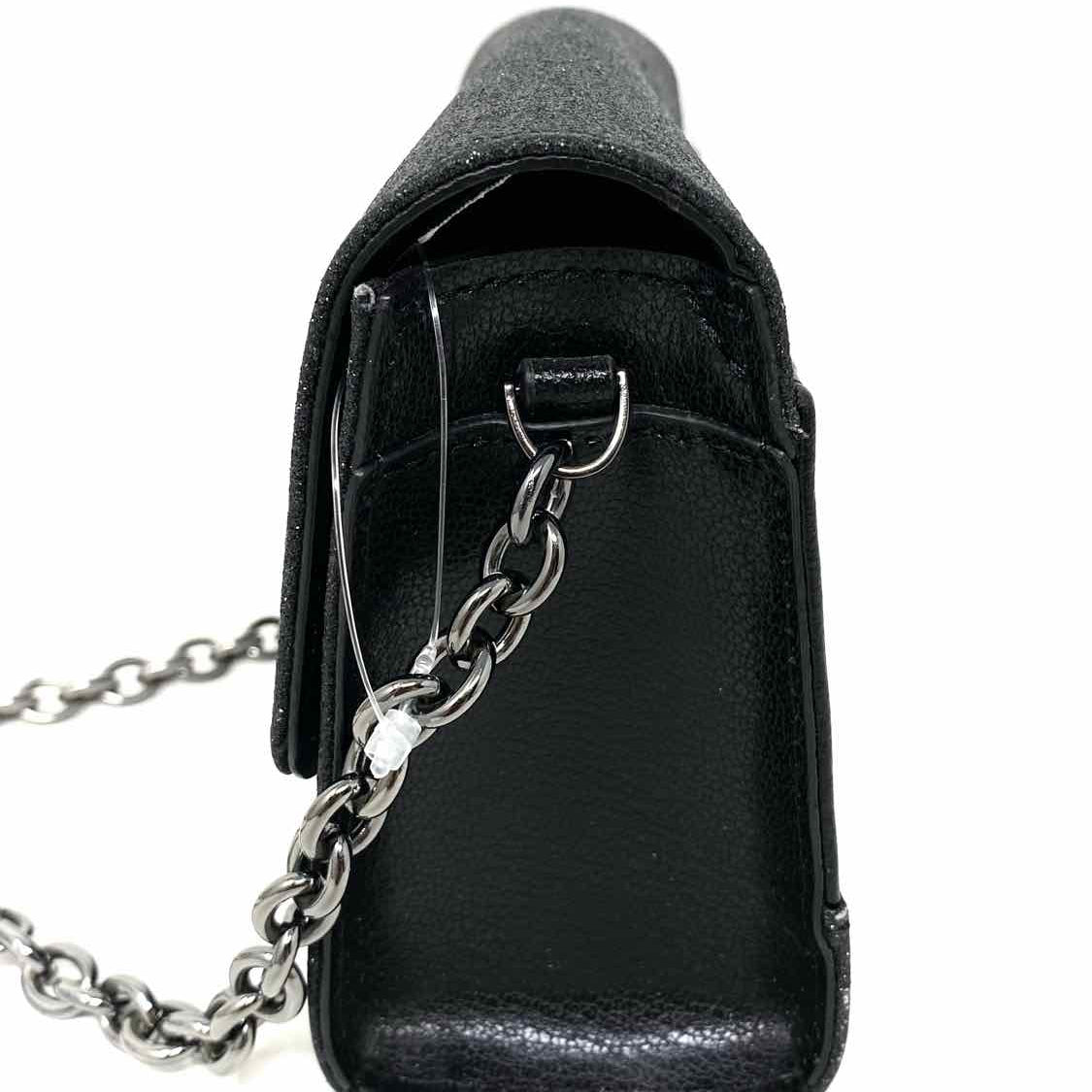 Diane Von Furstenberg Black Mini Sparkle Leather Crossbody