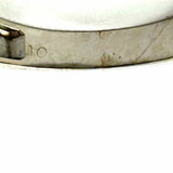 Estate size 8.5 10K White Gold Band Diamond Ring