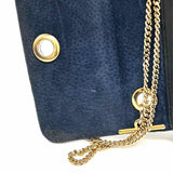 FRENCHYofCALIFORNIA Vintage Navy Crossbody Flap Leather Clutch
