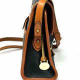 Dooney & Bourke All-Weather Essex Black Vintage Brown Pebbled Leather Crossbody