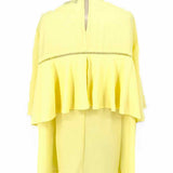 eloquii Women's Yellow Size 22 Blouse Ruffled Short Sleeve Top