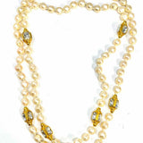 Liz Claiborne Cream Beaded 37"' Faux Pearl Necklace
