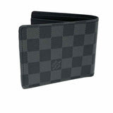 LOUIS VUITTON 2018 Slender Black Bi-Fold Damier Graphite Wallet