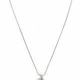 Swarovski Silver tone Pendant 17.5" Blue Crystal Necklace