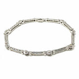 NADRI Silver tone Link Crystal Bracelet