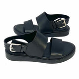 Ann Demeulemeester Lore Women's Black Size 38/8 Ankle Strap Leather Sandals