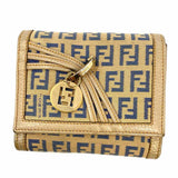 Fendi Beige Tri-fold Zucca Wallet