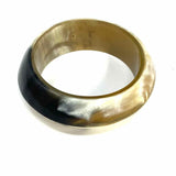 Lucite Brown White Chunky Abstract Bangle