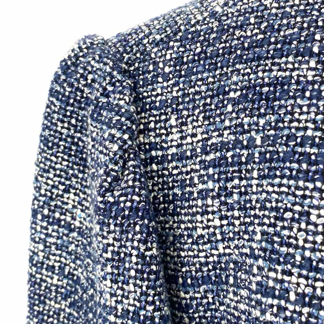 Rebecca Taylor Women's Navy Size 10/L Tweed Blazer