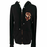 PINK Women's Black Orange Size M Zip SF Giants Hoodie