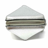 Valentino Silver Stud Leather Made in Italy Coin Purse
