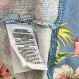 Polo Ralph Lauren Women's Blue Pink Size M Crew Neck Tropical Flower Sweatshirt