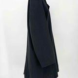 Nordstrom By Jacob Siegel Men's Black Size 36 Button Down Loro Piana Wool Coat