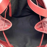Laggo Maroon Tassel Pebbled Leather Tote