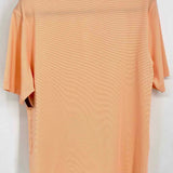 Peter Millar Men's Peach Size M Stripe Short Sleeve Shirt